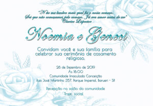 Eu vou fazer seu convite de aniversário ou casamento