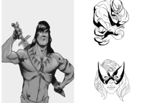 Eu vou produzir uma ilustração do seu personagem.