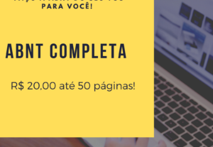 Eu vou fazer a ABNT do seu trabalho correta