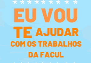 Eu vou ajudar com as resenhas da facul
