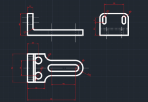 Eu vou fazer o projeto da sua peça no AutoCAD.