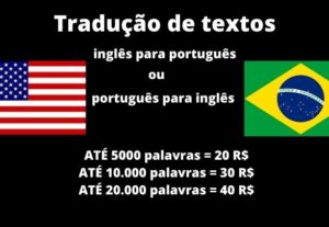Eu vou fazer a tradução de qualquer texto para você