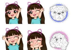 Eu vou fazer emotes personalizados para você