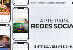 Eu vou criar arte para post ou stories nas redes sociais