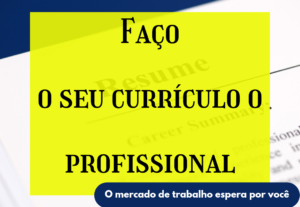 Eu vou fazer seu currículo profissional