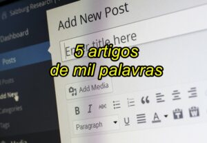 Eu vou escrever 5 artigos de 1000 palavras