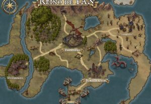 Eu vou criar um mapa de um reino de rpg para você no Inkarna...