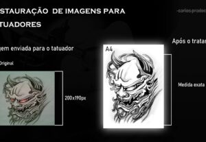 Eu vou restaurar desenhos para virar decalque de tatuagem