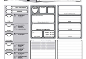 Eu vou criar uma ficha de dungeons and dragons para você