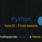 Eu vou montar seus slides como você quiser