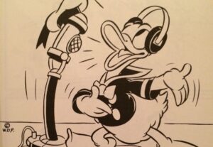 Eu vou gravar qualquer mensagem com a voz do Pato Donald