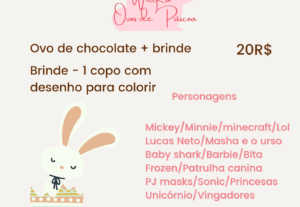 Eu vou fazer posts, convite, cardápio