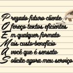 Eu vou escrever texto literário para você