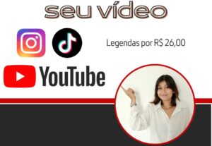 Eu vou legendar de forma profissional os seus vídeos