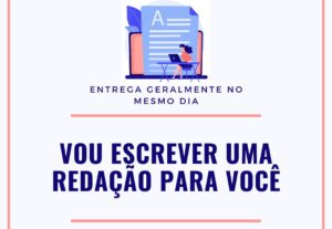 Eu vou escrever uma redação para você sobre qualquer tema