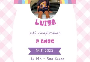 Eu vou fazer um lindo convite para seu evento