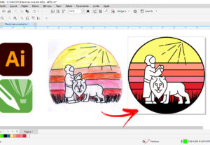 Eu vou vetorizar a sua arte no CorelDraw ou Illustrator.