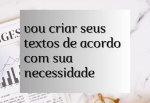 Eu vou Escrever um artigo para você