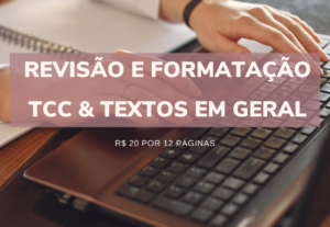 Eu vou revisar o seu tcc