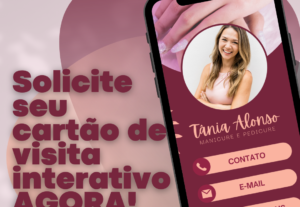 Eu vou criar cartões de visita interativos personalizados.