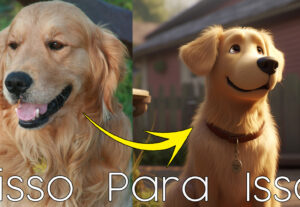 Eu vou fazer uma foto do seu pet como um personagem da disne...