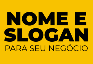 Eu vou criar o nome de sua marca e slogan
