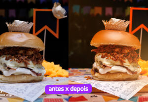 Eu vou editar as fotos de comida que você fez.