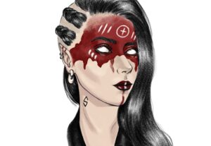 Eu vou desenhar um personagem para você.