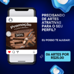 Eu vou criar 06 posts de qualidade para suas redes sociais