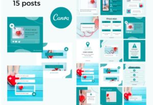 Eu vou te enviar 240 posts editáveis para o Instagram