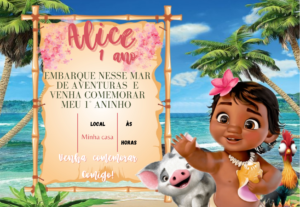 Eu vou Montar seu convite  lembrança. personalizado