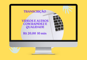 Eu vou fazer a transcrição do seu video e audio com rapidez