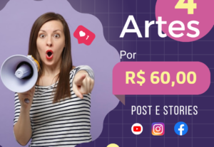 Eu vou criar artes lindas para as suas redes sociais