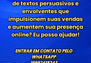 Eu vou criar textos para você