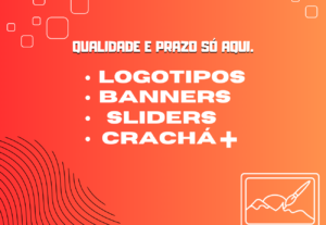 Eu vou criar logotipos, sliders, crachá e banners