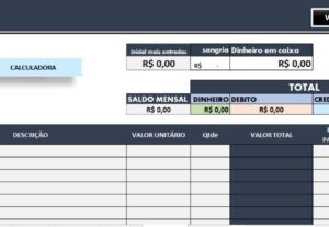 Eu vou Fazer planilhas para controle financeiro