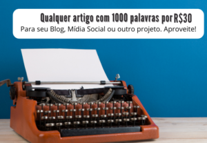 Eu vou escrever qualquer artigo de 1000 palavras com seo