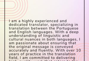 Eu vou traduzir qualquer texto em inglês e espanhol sem erro...