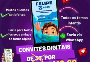 Eu vou fazer o convite de aniversário do seu filho