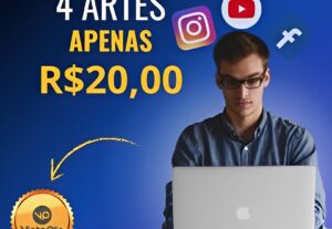 Eu vou criar artes 4 artes de qualidade para você