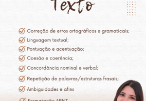 Eu vou revisar e aperfeiçoar o seu texto