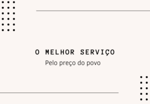 Eu vou fazer uma propaganda para seu serviço/produto