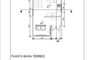 Eu vou fazer sua planta baixa com cortes e fachada