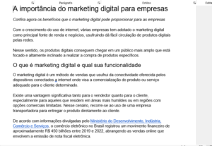 Eu vou escrever um texto que vende até 600 palavras