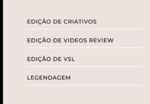 Eu vou editar e fazer seu criativo