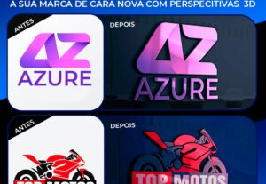 Eu vou Transformar seu logotipo em uma bela perspectiva 3D.