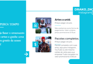 Eu vou  fazer suas artes para sua empresa ou redes sociais.