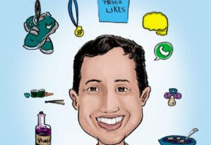 Eu vou fazer uma caricatura sua digital em alta resolução