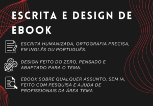 Eu vou escrever e fazer o design do seu ebook