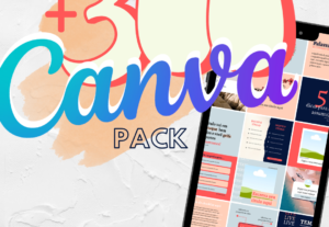 Eu vou te entregar um pack canva com + de 300 artes